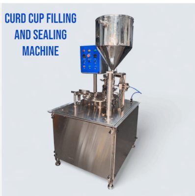 Semi Automatic Curd Cup Sealing Machine